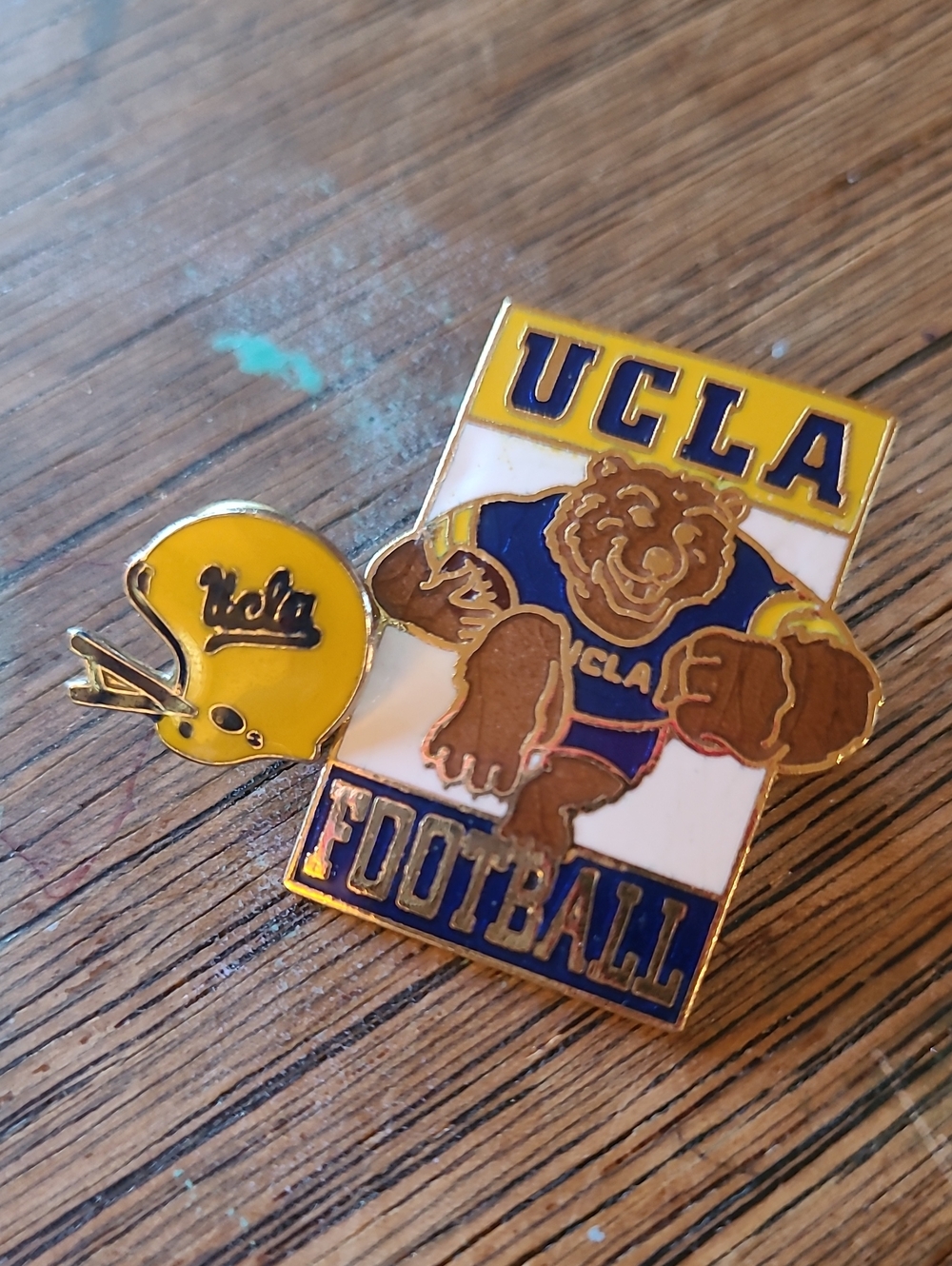 UCLA Lot Of 2 Football Enamel Pin - Blue and Gold